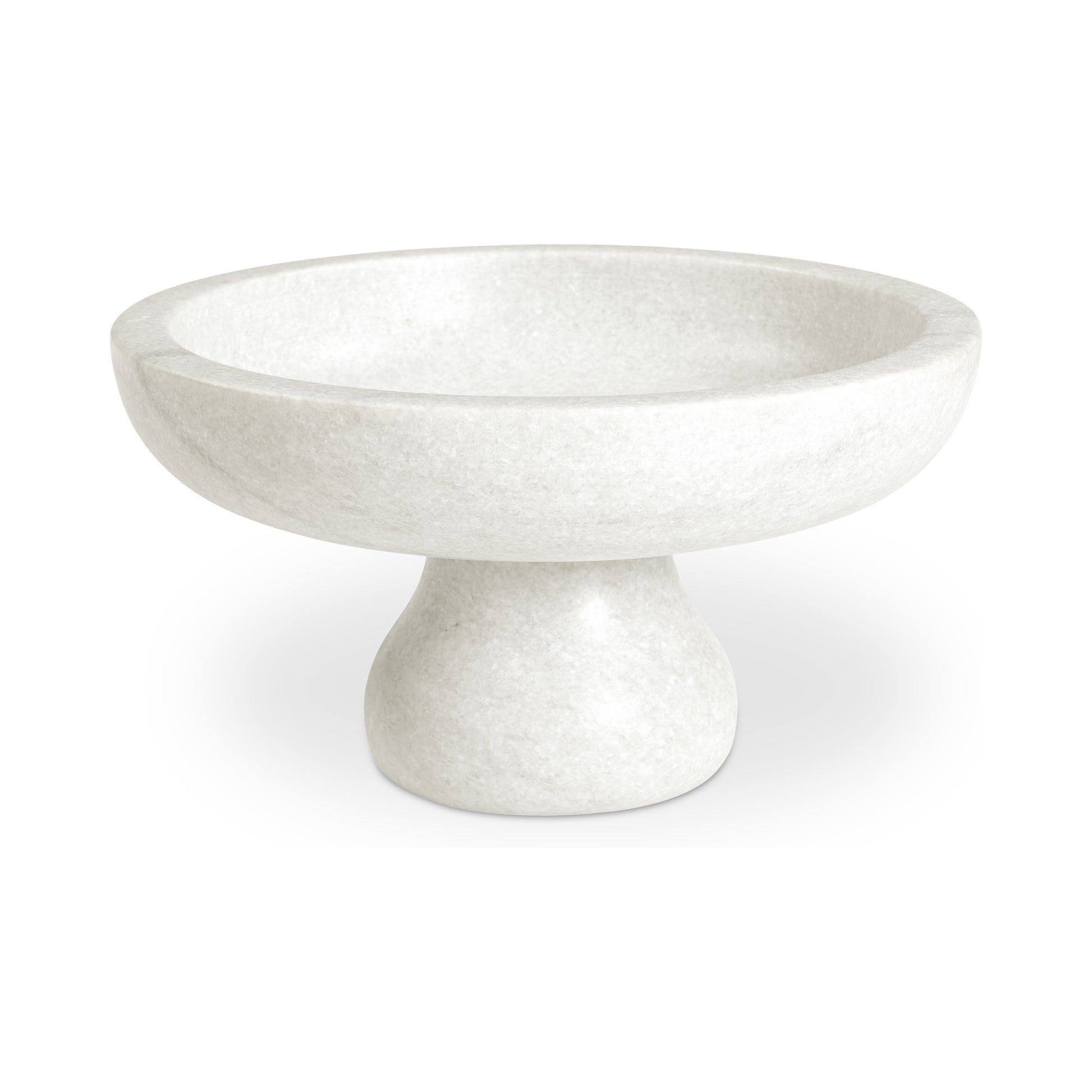 Palermo Pedestal Bowl White Marble by Moe's Home Collection