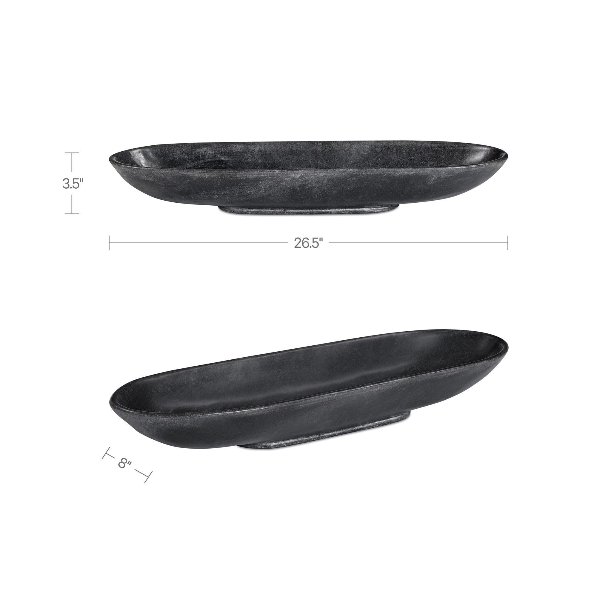 Venetia Tray Black Marble by Moe's Home Collection - view 3