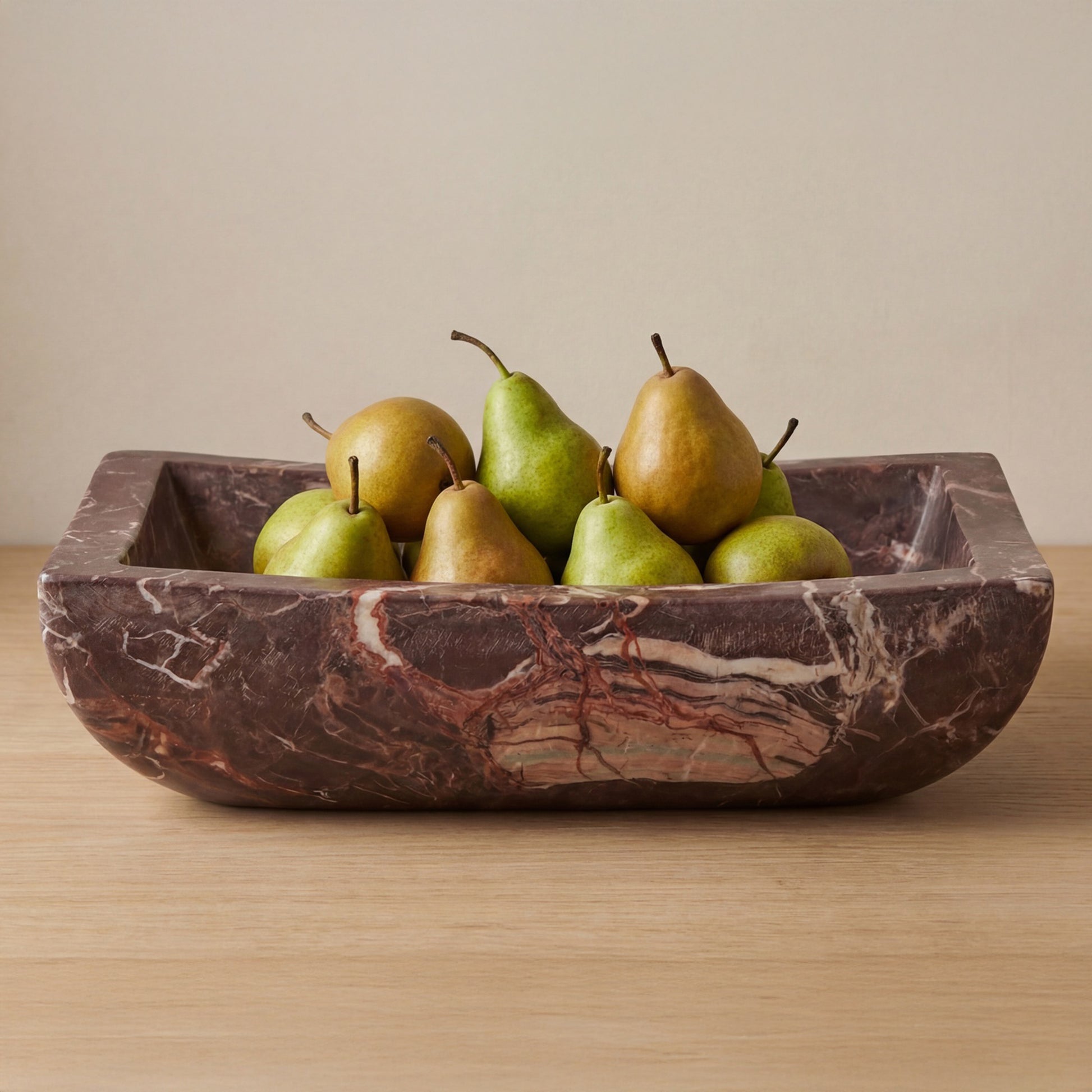 Piero Basin Deep Red Marble by Moe's Home Collection - view 2