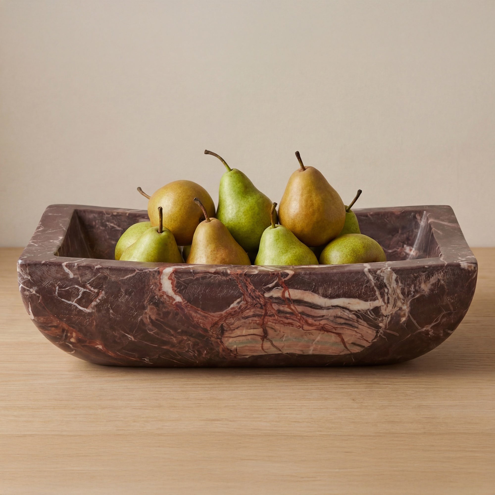 Piero Basin Deep Red Marble by Moe's Home Collection - view 2