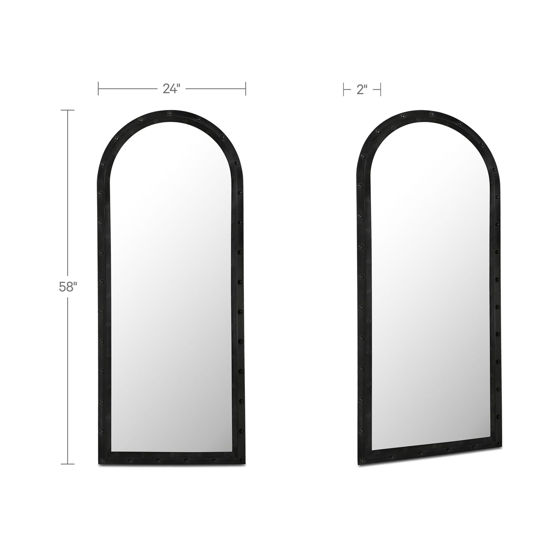 Hughes Floor Mirror Iron Grey by Moe's Home Collection - view 3