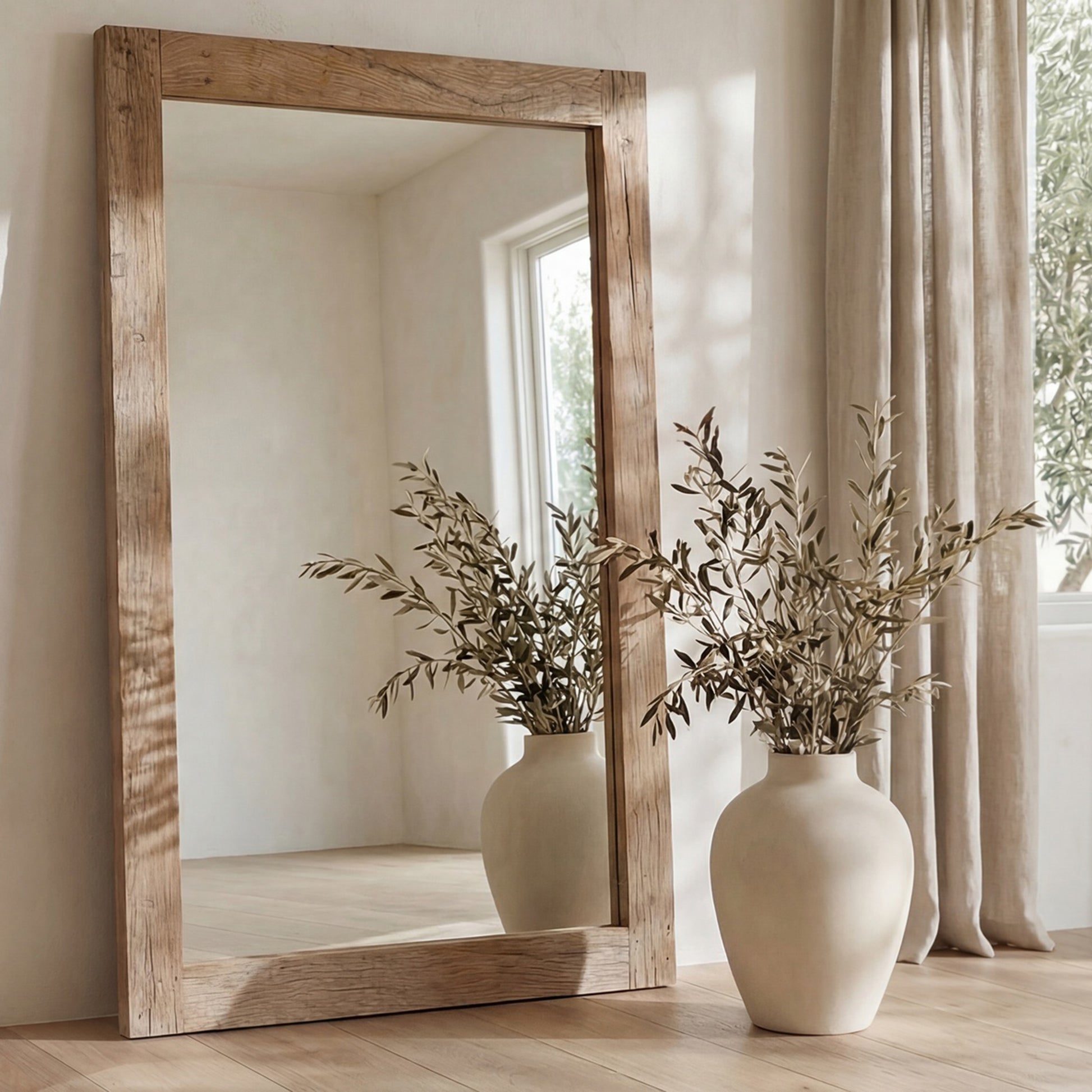 Orchard Reclaimed Wood Floor Mirror by Moe's Home Collection - view 2