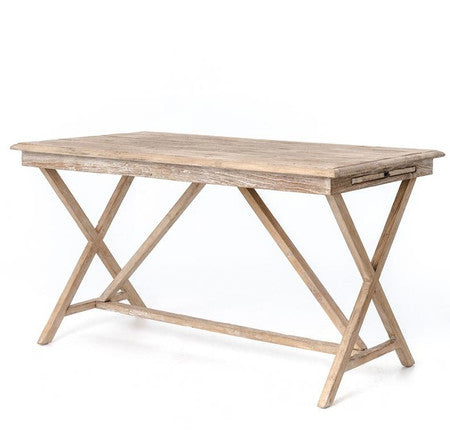 Palma Rustic Whitewash Reclaimed Wood Desk