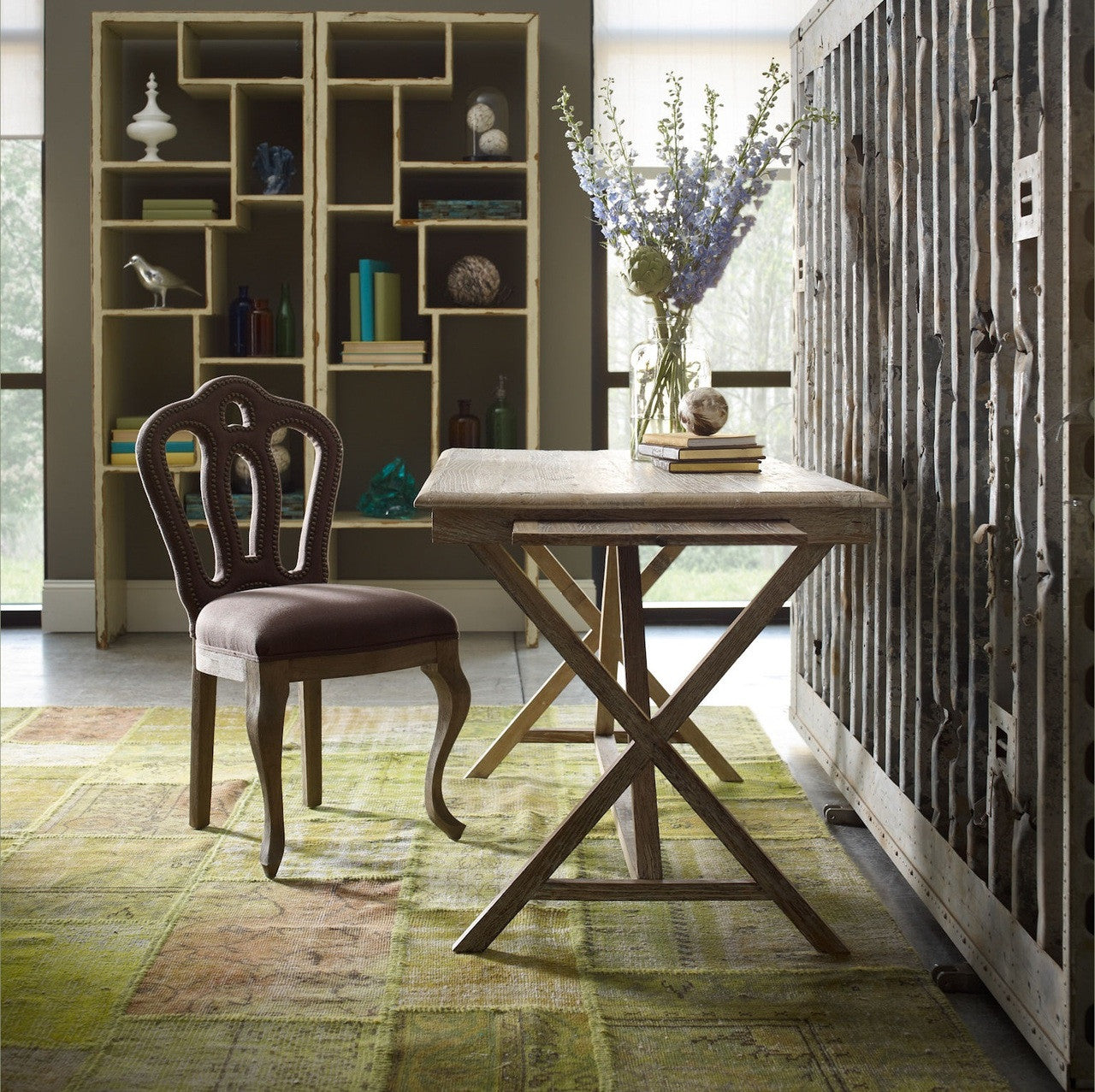 Palma Rustic Whitewash Reclaimed Wood Desk