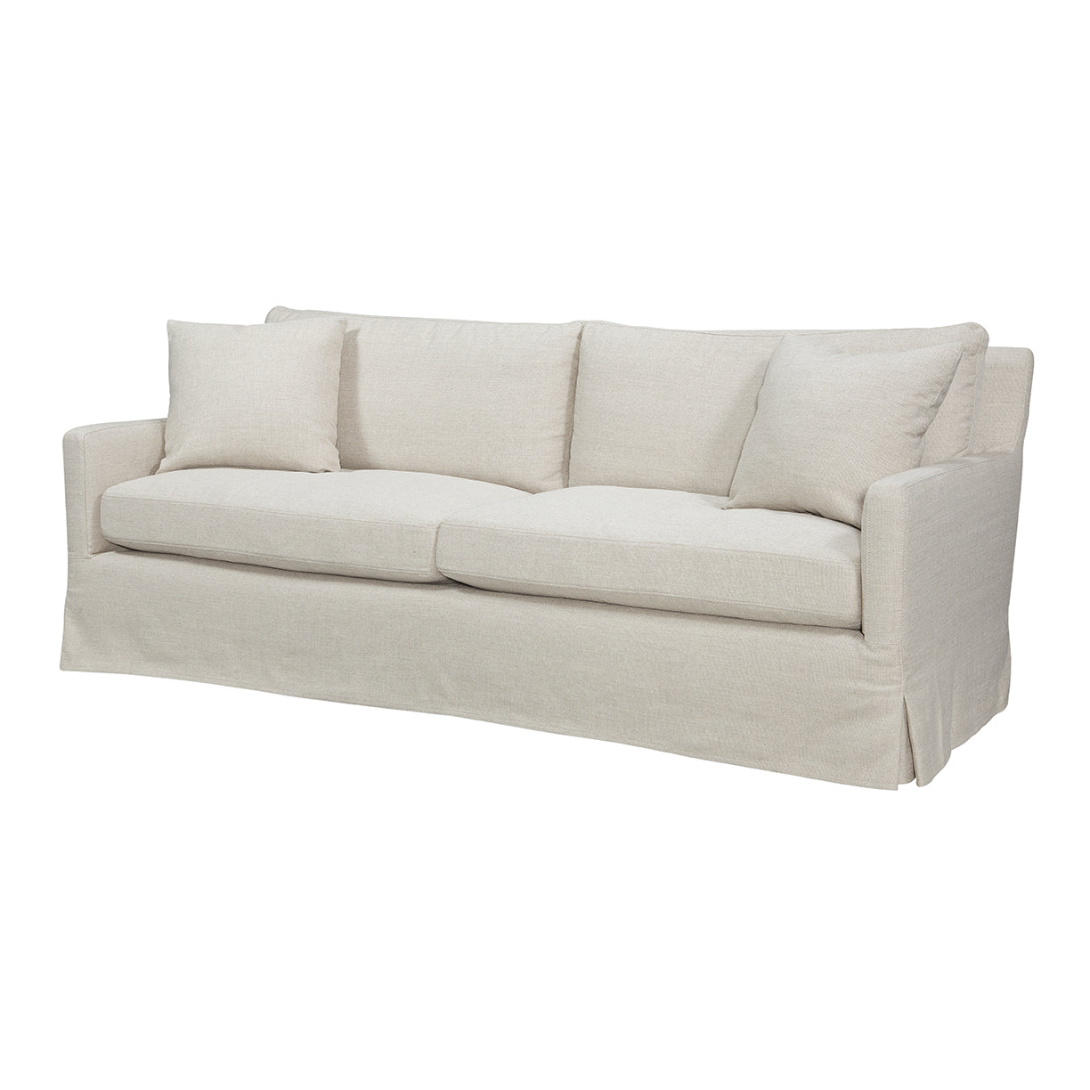 Pasadena 2 over 2 Slipcovered 85″ Sofa in Focus Pebble (Performance Fabric)
