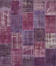 Turkish Patchwork Rugs- Aubergine