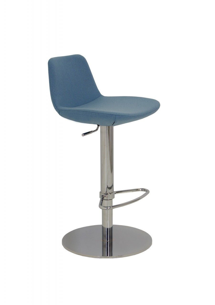 Pera Piston Stool - Sky Blue Wool