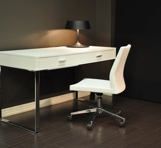 York Desk with Chrome Base  by Soho Concept
