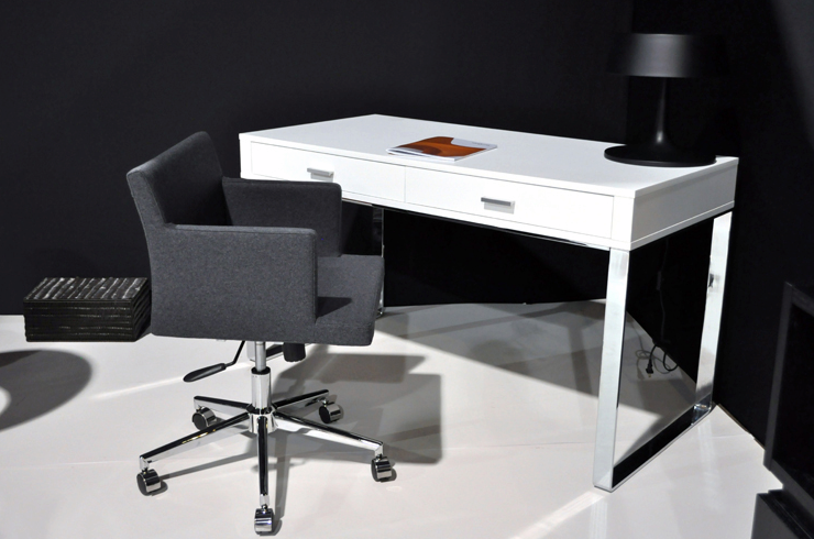 York Desk with Chrome Base  by Soho Concept