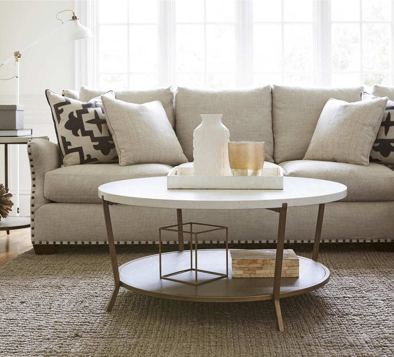 Playlist Round Stone Top Coffee Table