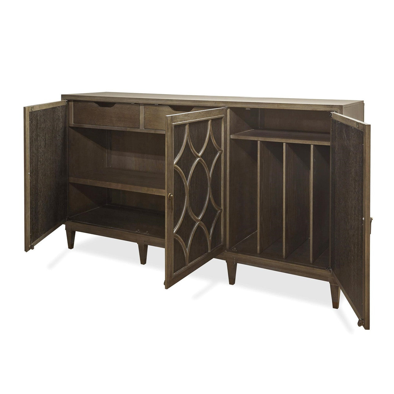 Playlist Vintage Oak 3 Door Buffet Credenza
