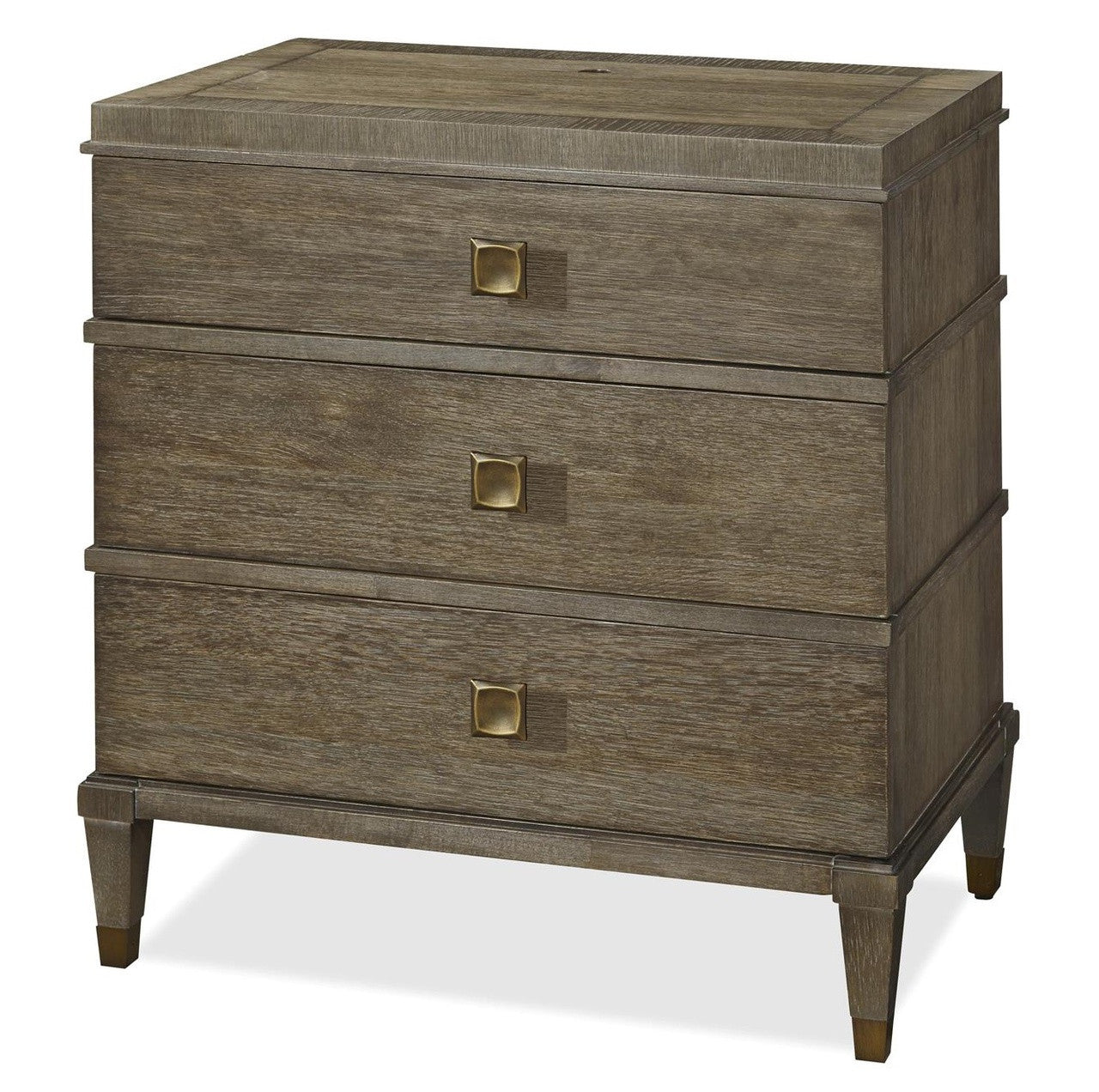 Playlist Vintage Oak 3 Drawer Nightstand
