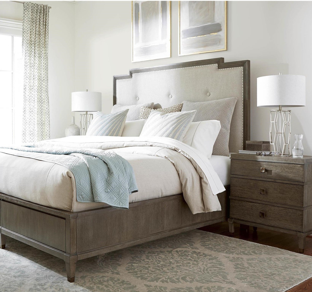 Playlist Vintage Oak 3 Drawer Bedside Tables