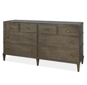 Playlist Vintage Oak 8 Drawers Double Dresser