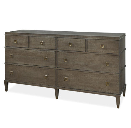 Playlist Vintage Oak 8 Drawers Double Dresser