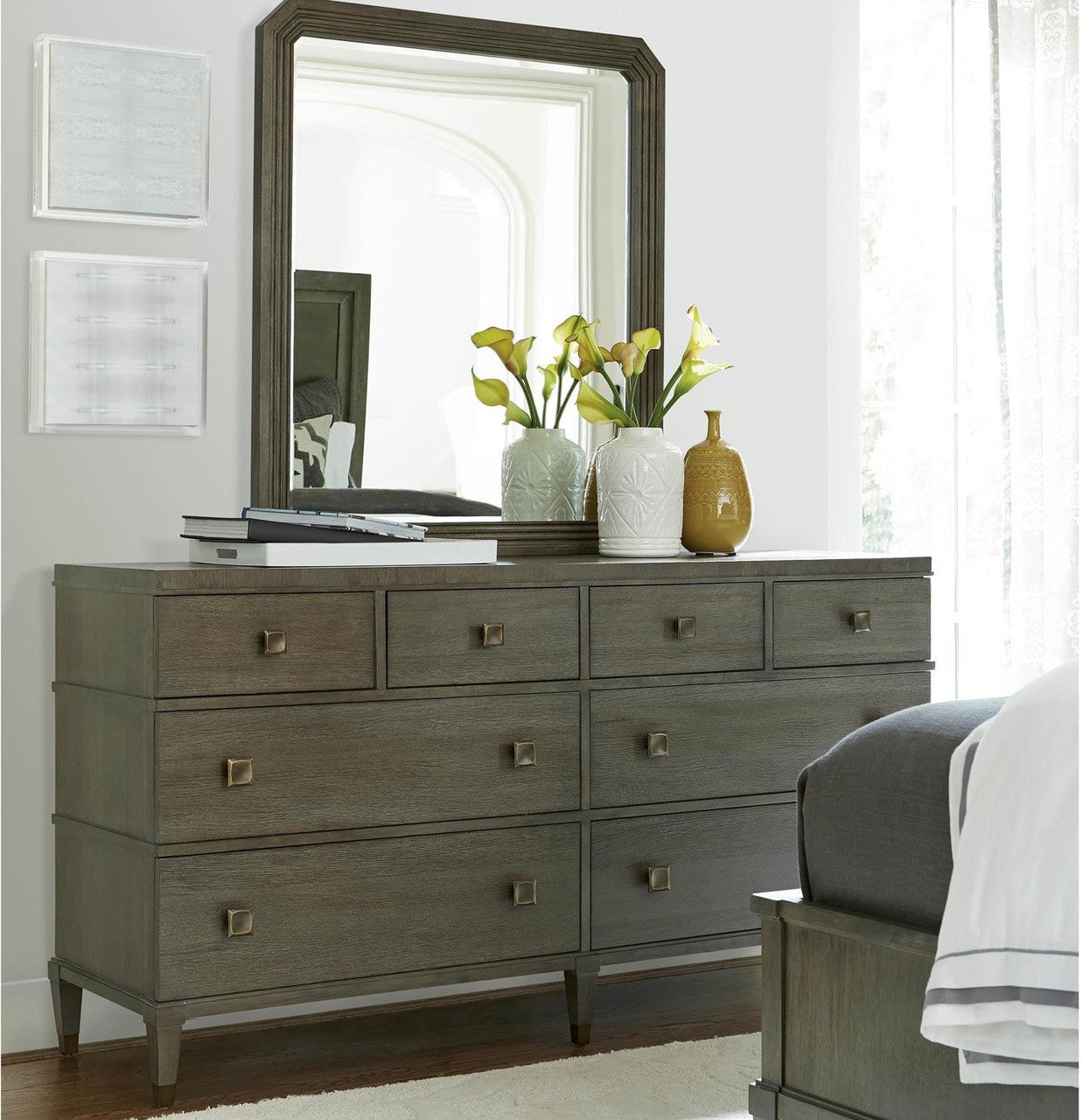 Playlist Vintage Oak 8 Drawers Bedroom Dresser sale