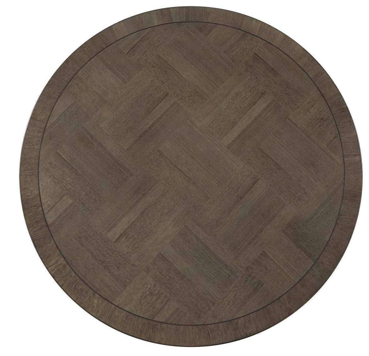 Playlist Vintage Oak Round Pedestal Dining room Table top