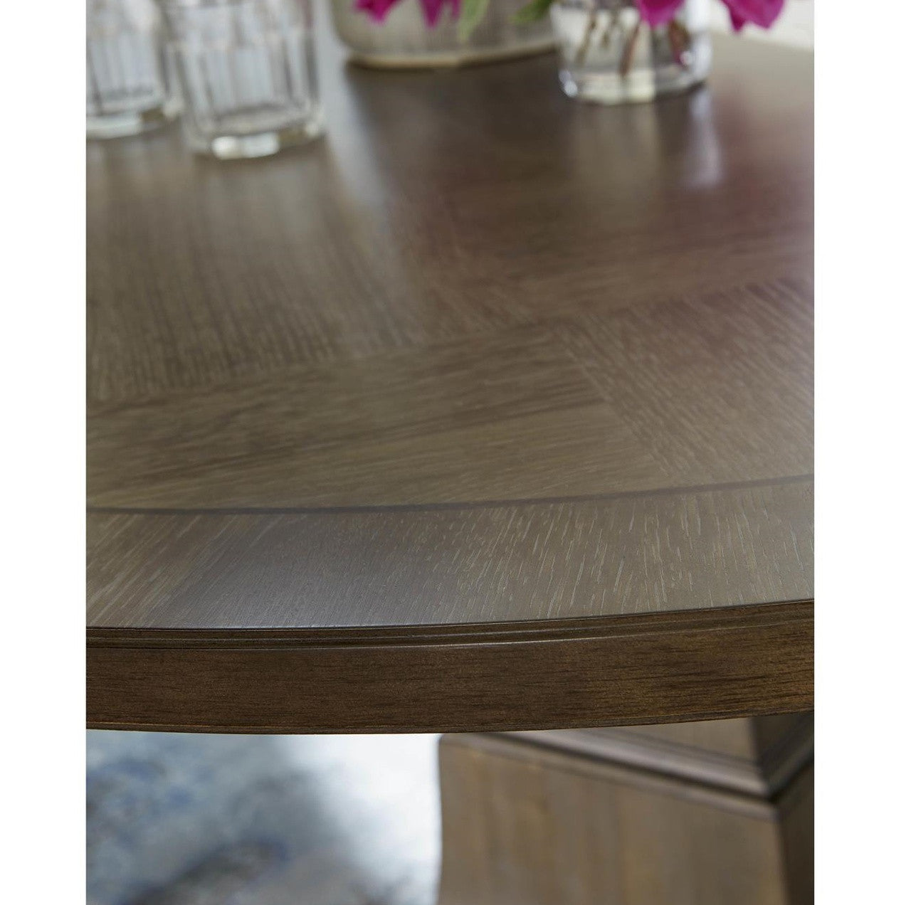 Playlist Vintage Oak 5 Piece Round Dining Room Set for sale