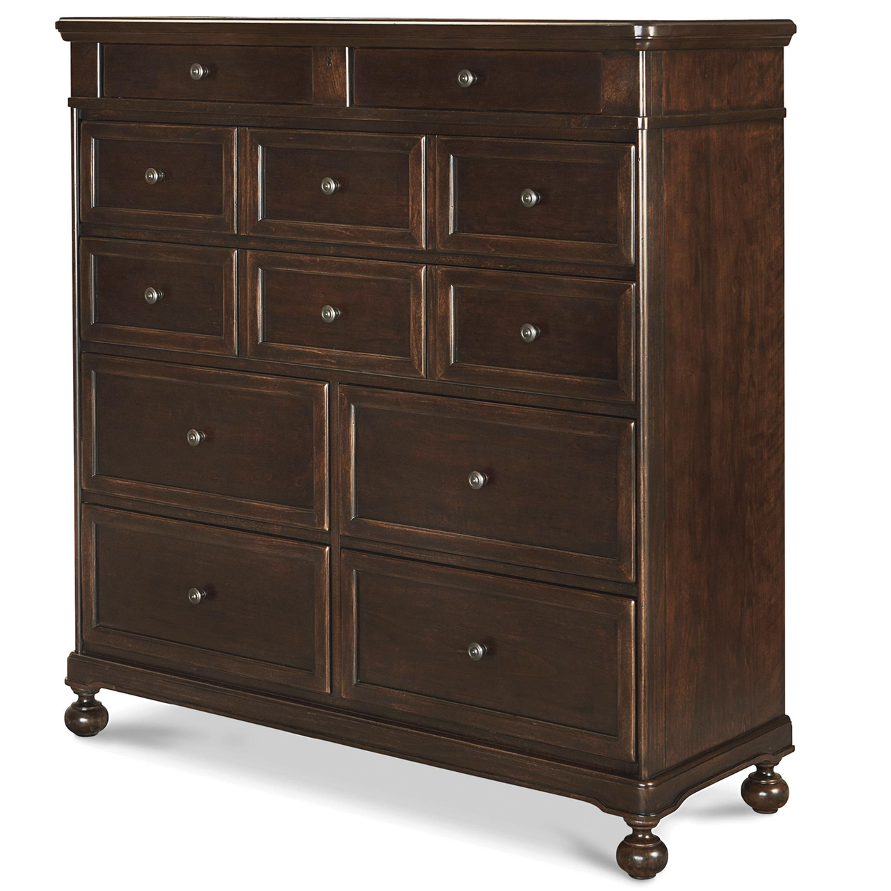 Proximity Cherry Wood 8 Drawer Dressing Chest with mirror