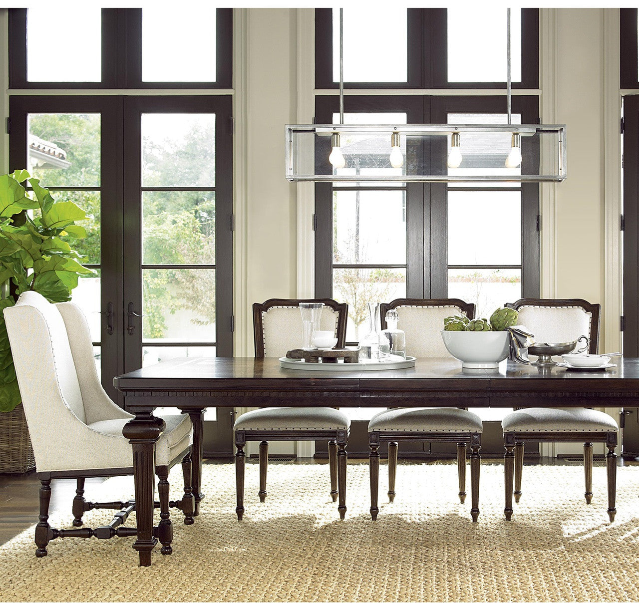 Proximity Upholstered Woven Back Dining Room Chairs