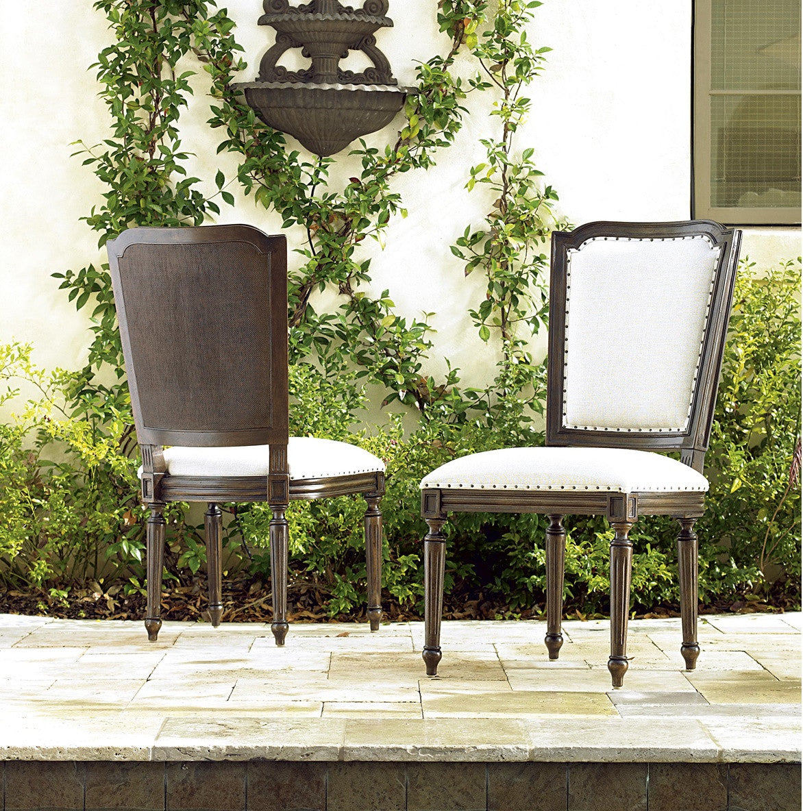 Proximity Upholstered Woven Back Dining Side Chair