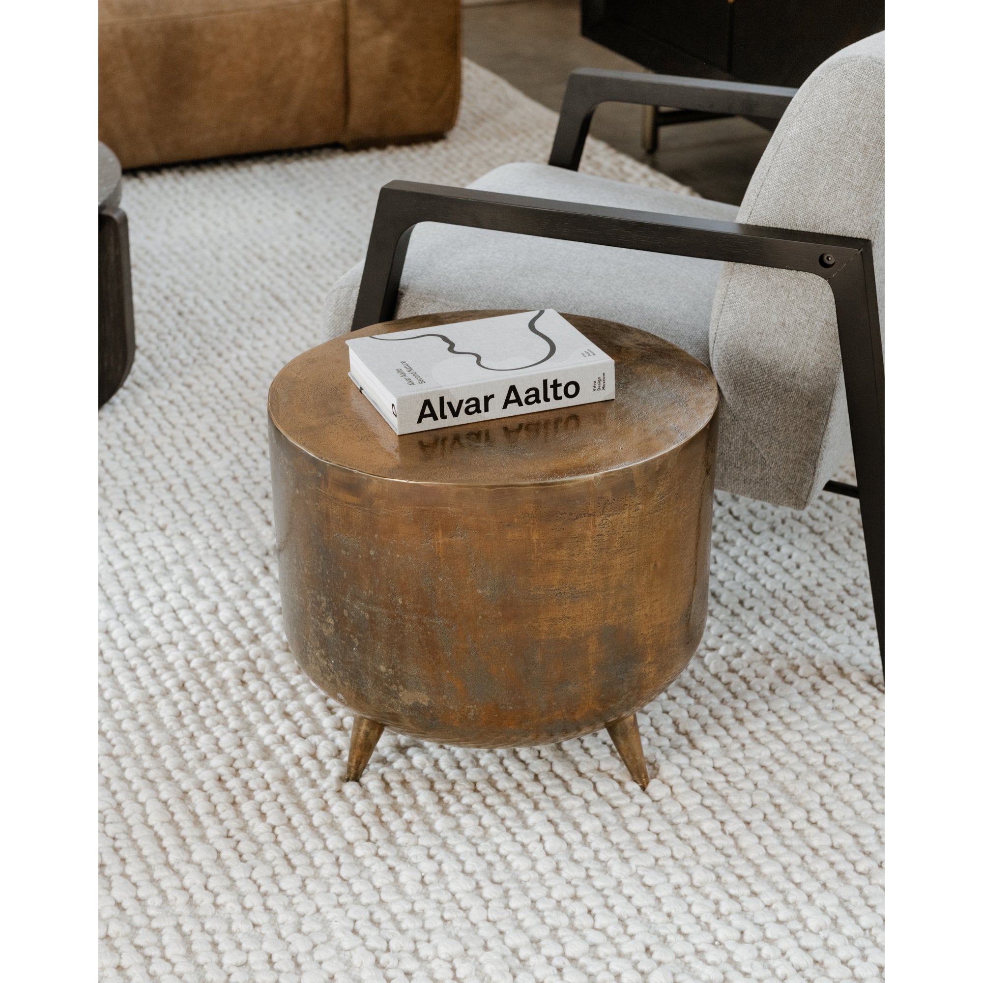 Kettel Accent Table Brass by Moe's Home Collection - view 3