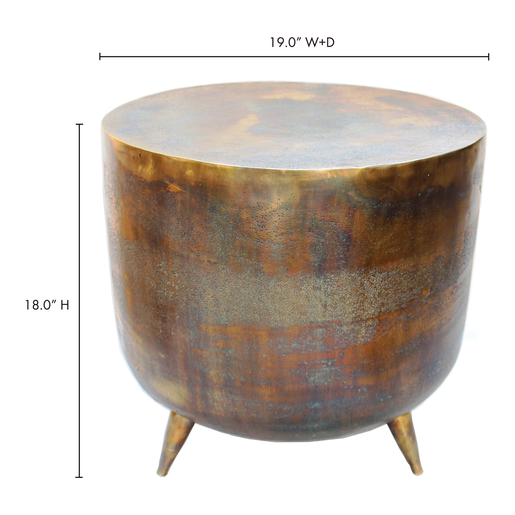 Kettel Accent Table Brass by Moe's Home Collection - view 6