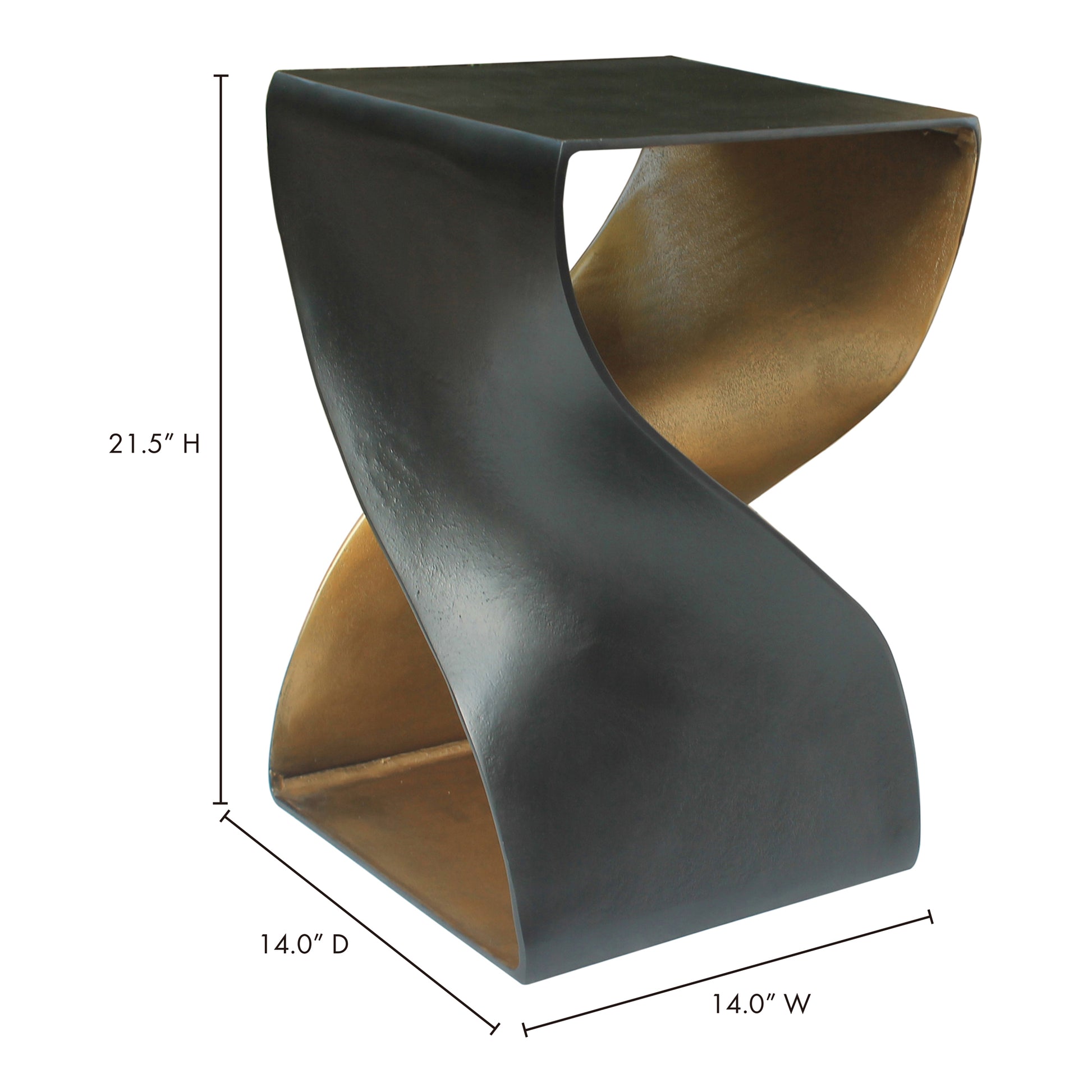 Twist Accent Table Black by Moe's Home Collection - view 6