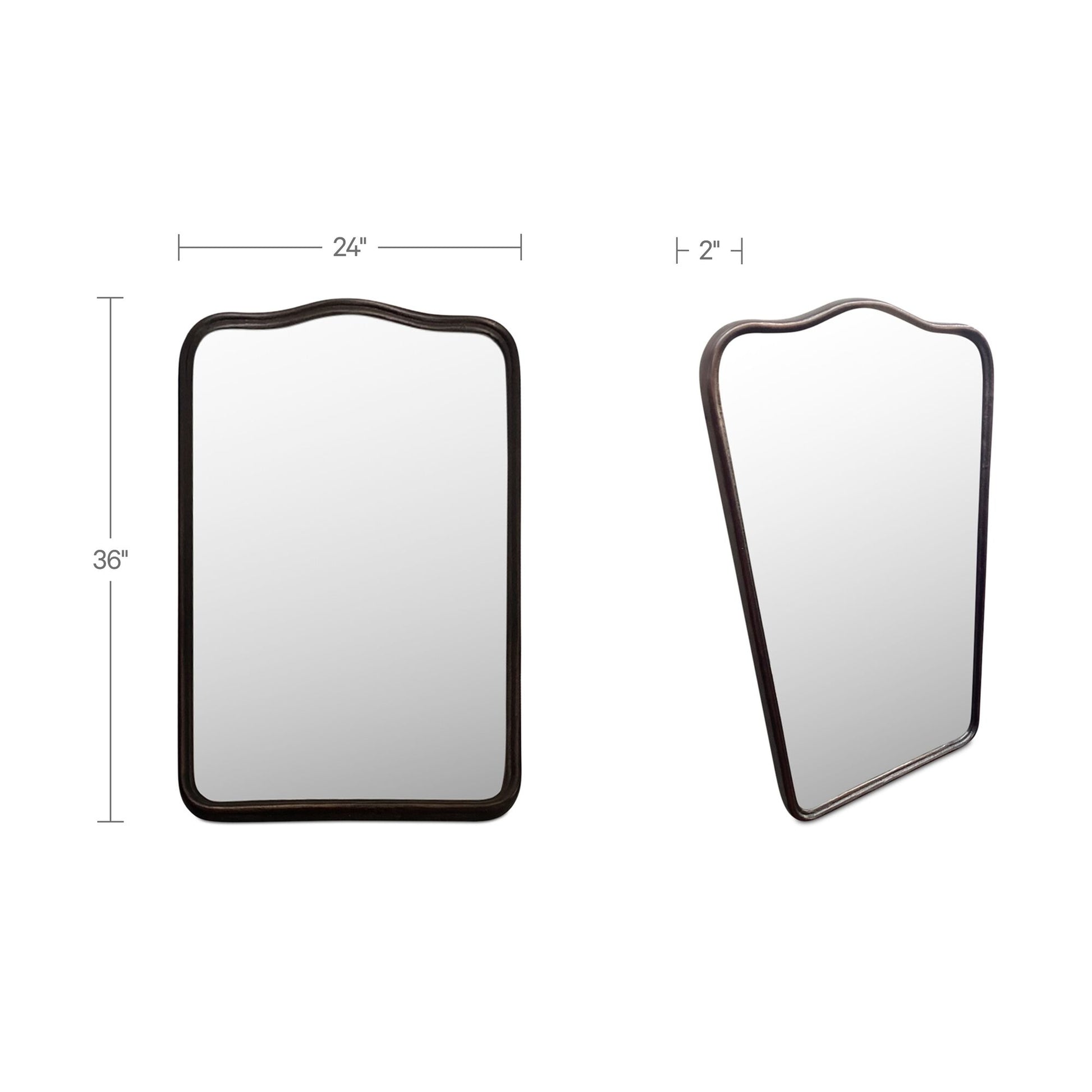 Keyes Mirror Blackened Bronze Cast Aluminum by Moe's Home Collection - view 3