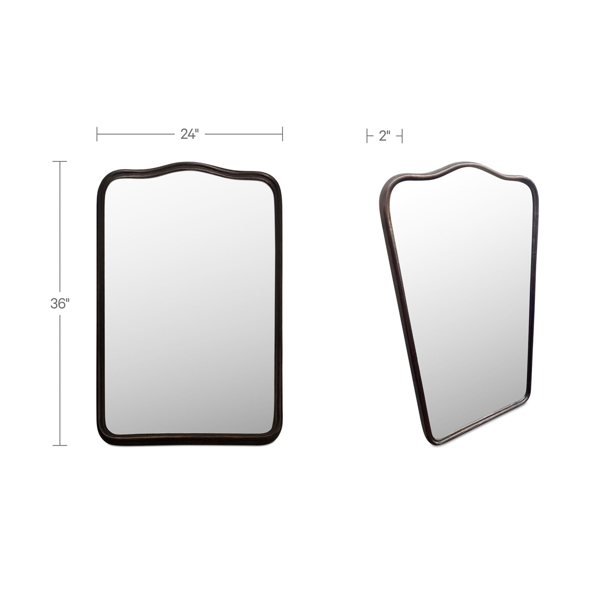 Keyes Mirror Blackened Bronze Cast Aluminum by Moe's Home Collection - view 3