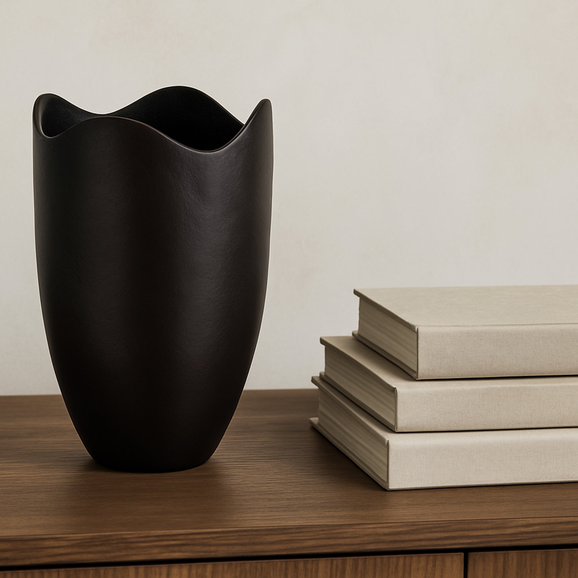 Athena Cast Aluminum Vase Blackened Bronze by Moe's Home Collection - view 2