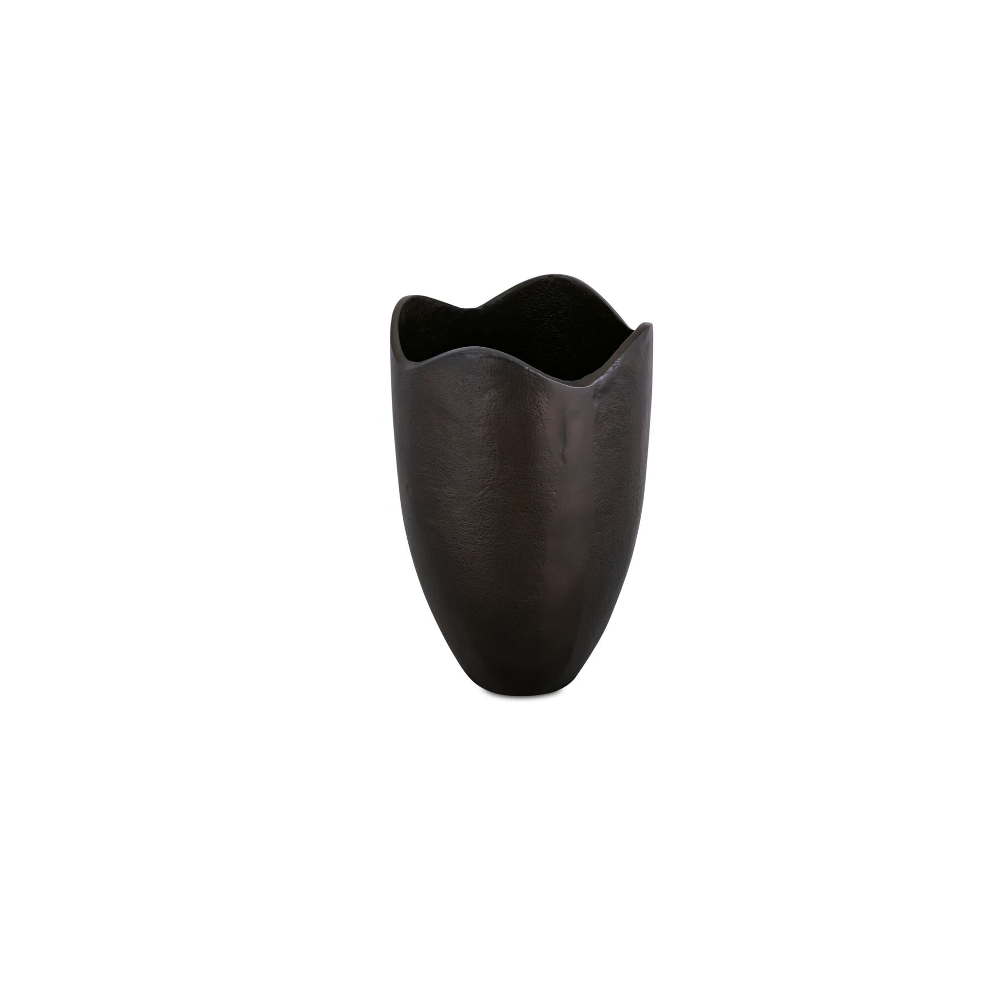 Athena Cast Aluminum Vase Blackened Bronze by Moe's Home Collection