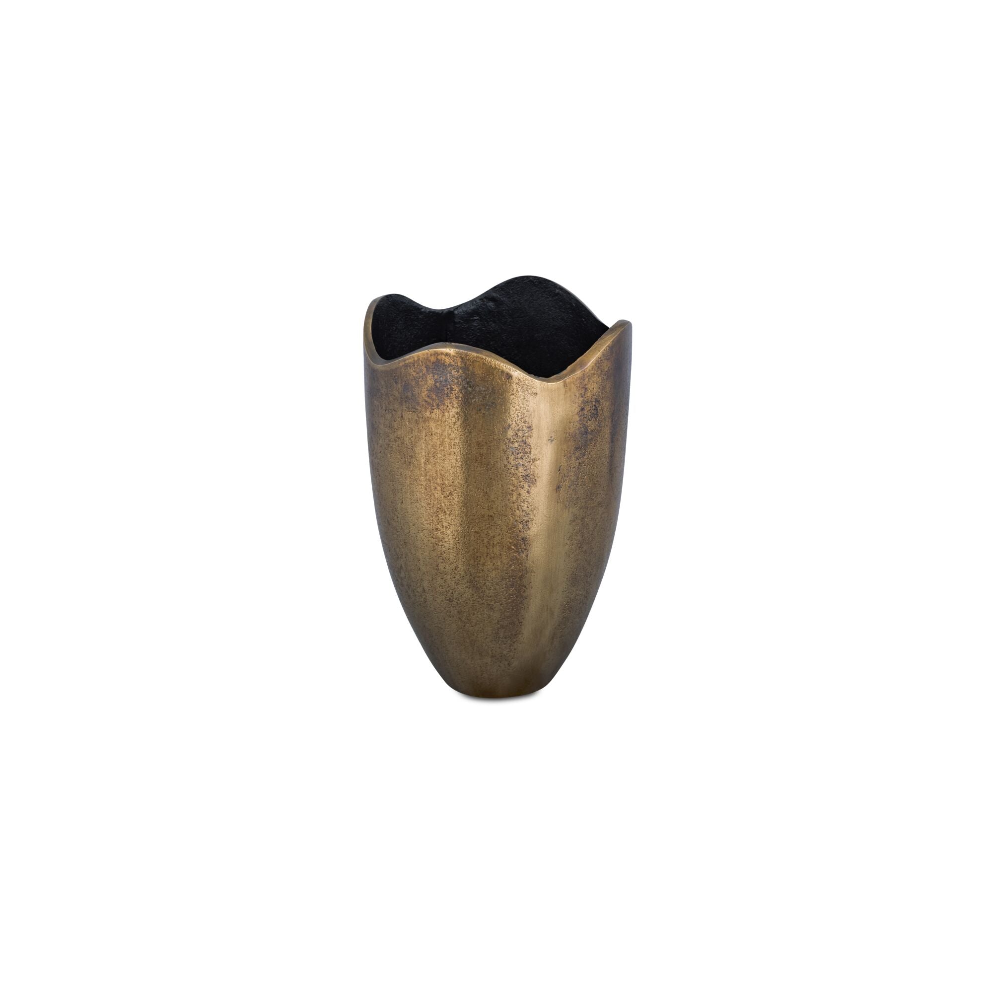 Athena Cast Aluminum Vase Antique Brass by Moe's Home Collection