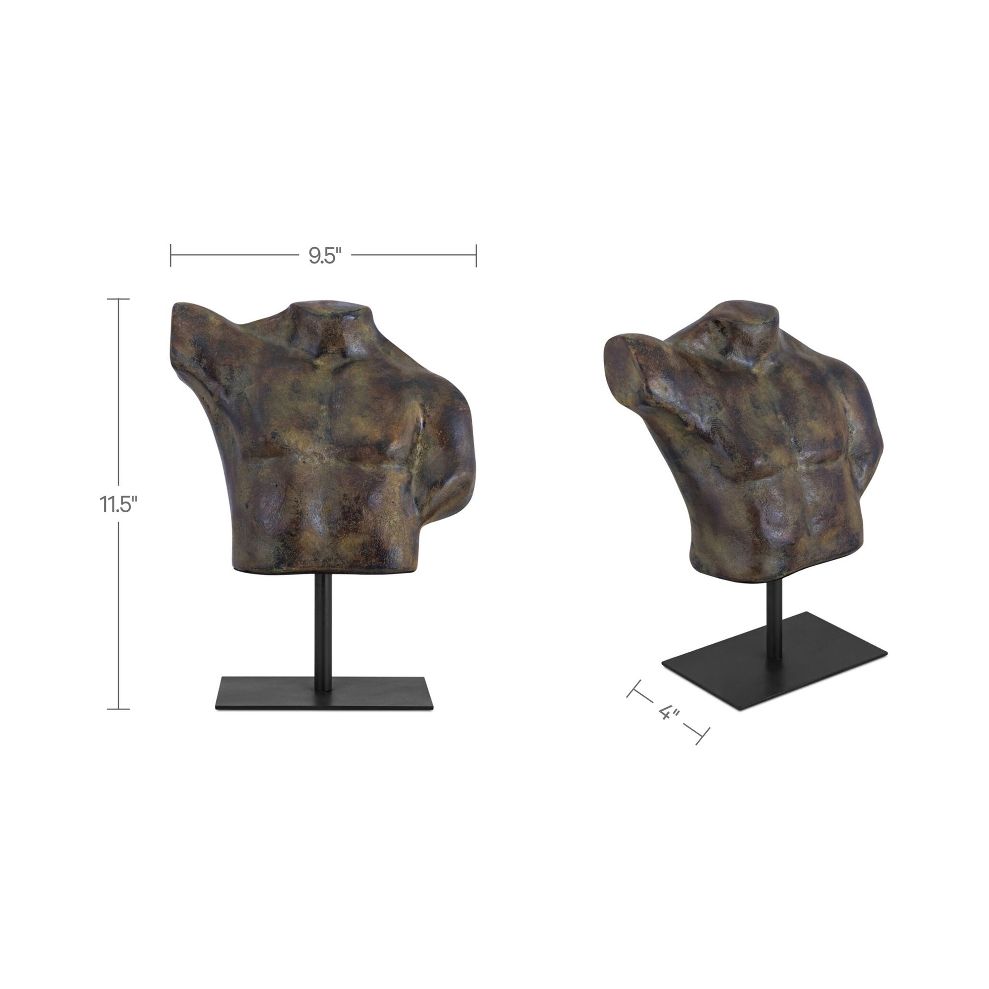 Victor Cast Aluminum Sculpture Dark Green Patina by Moe's Home Collection - view 3