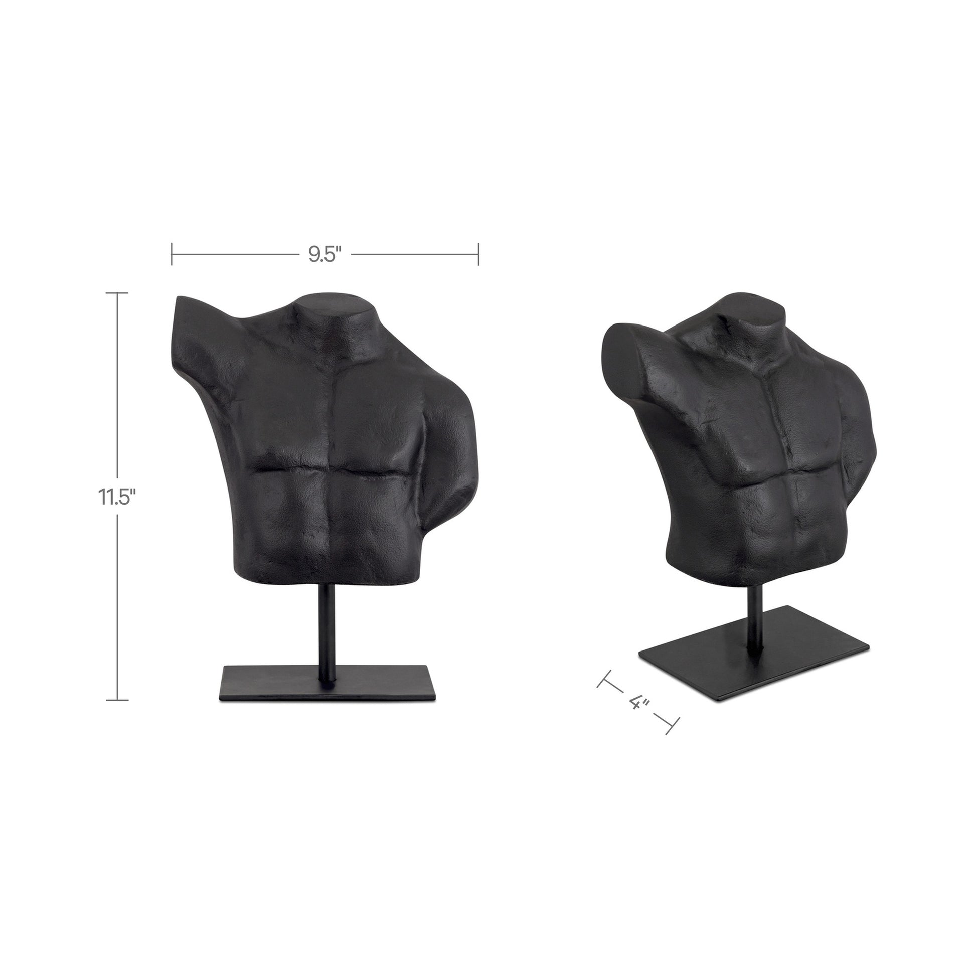 Victor Cast Alumiinum Sculpture Aged Black by Moe's Home Collection - view 3