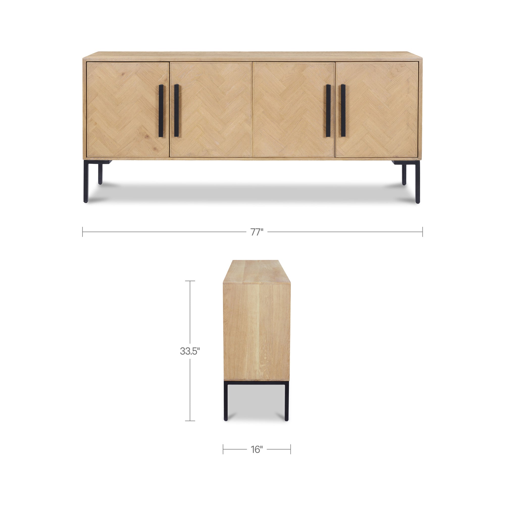 Fishbone Sideboard Natural by Moe's Home Collection - view 3