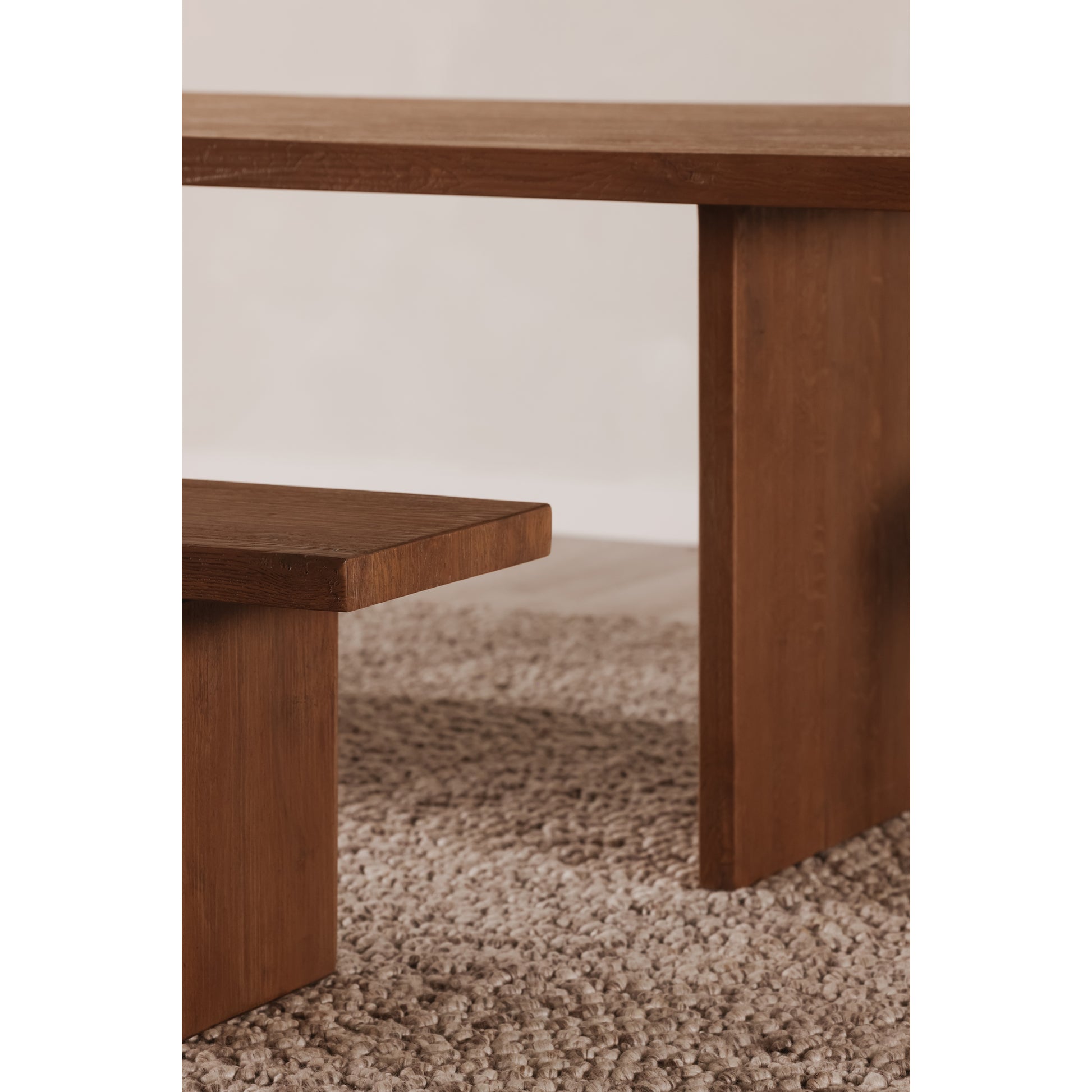 Koshi Dining Table Sandblasted Amber Oak by Moe's Home Collection - view 2
