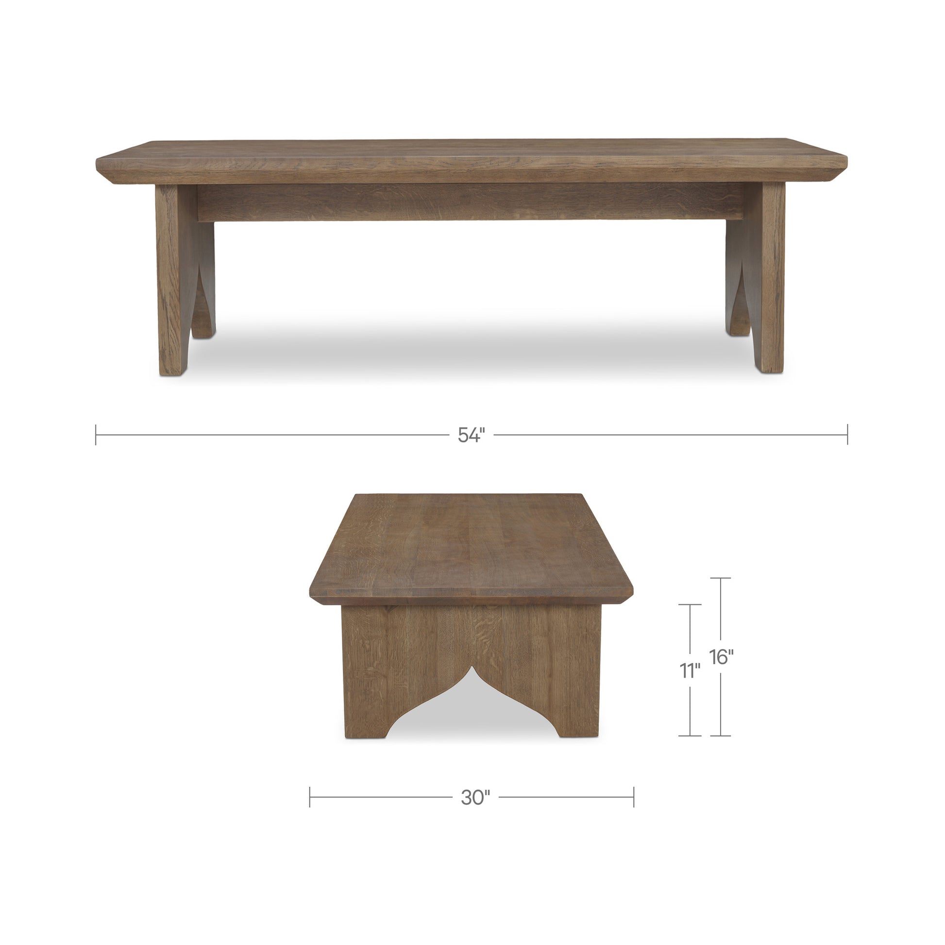 Lake Coffee Table Brown by Moe's Home Collection - view 3