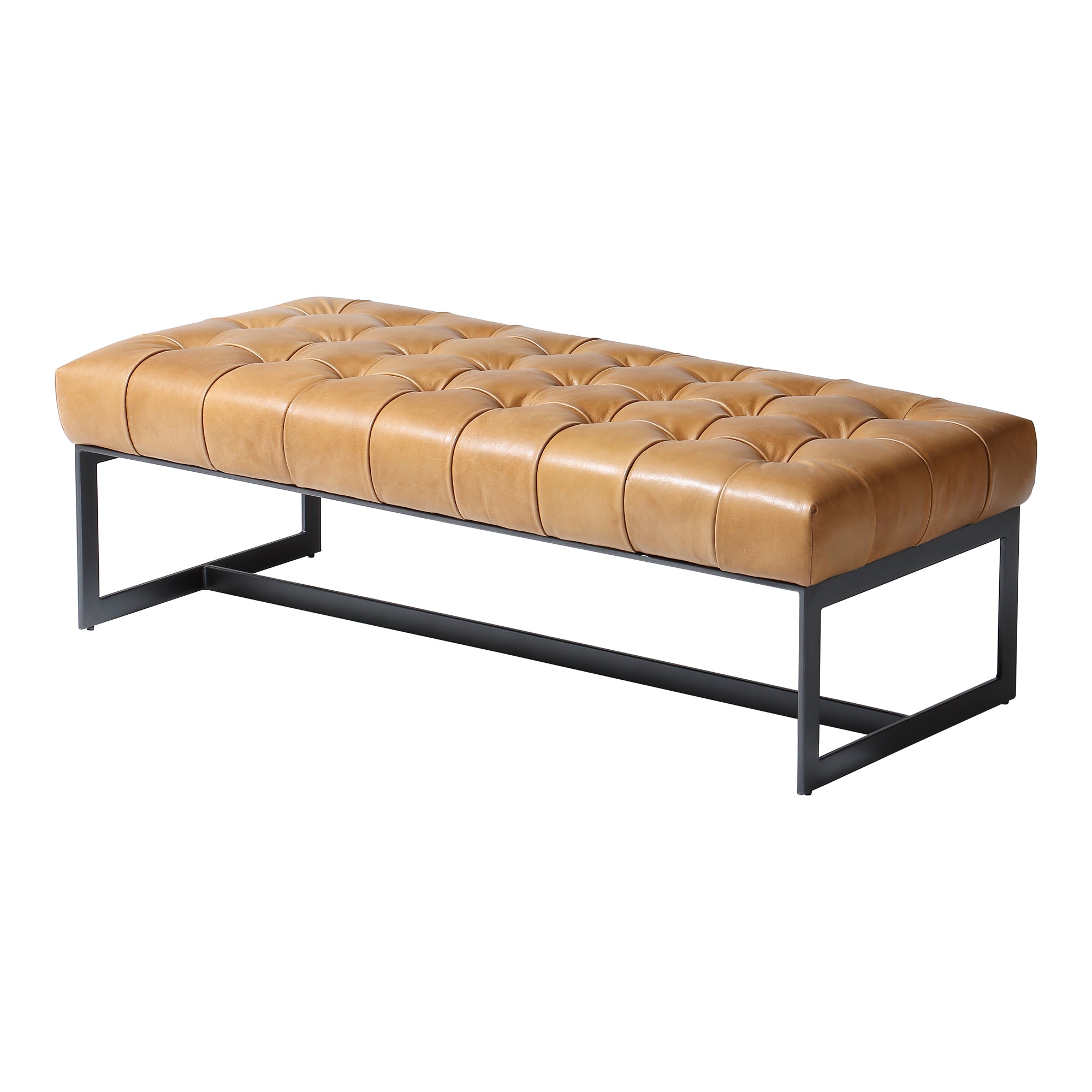 Wyatt Leather Bench Tan by Moe's Home Collection - view 2