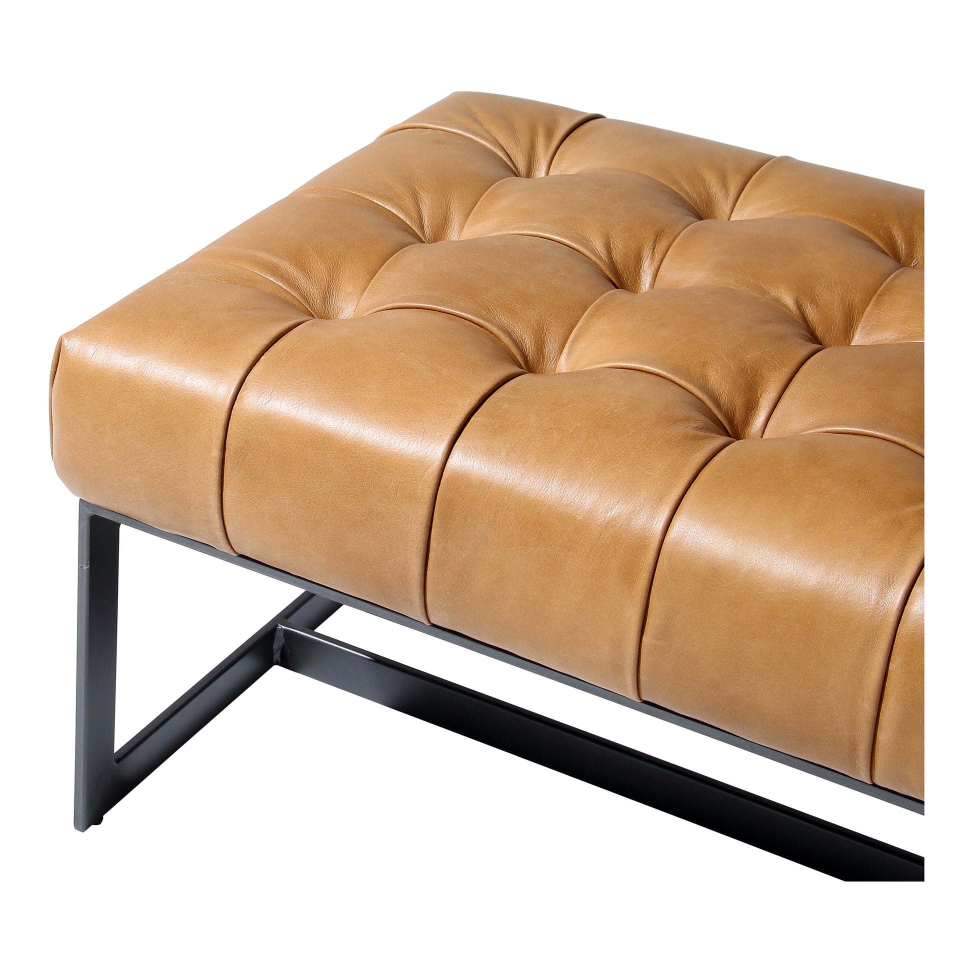 Wyatt Leather Bench Tan by Moe's Home Collection - view 5