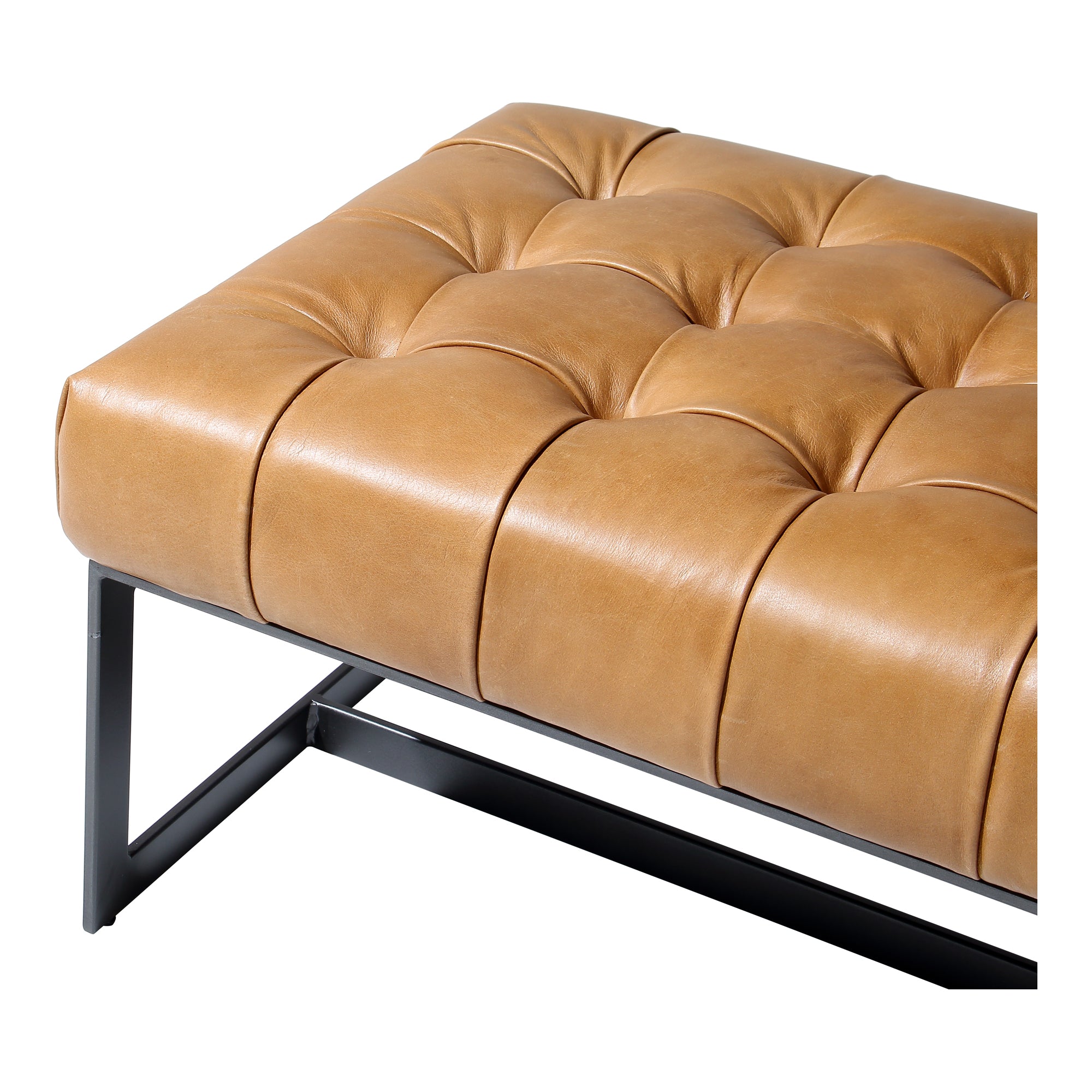 Wyatt Leather Bench Tan by Moe's Home Collection - view 5