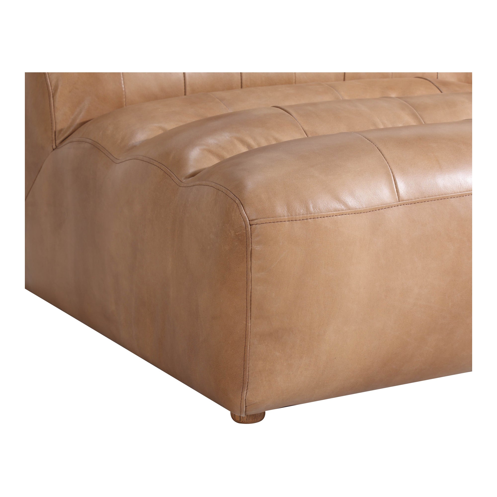 Ramsay Leather Slipper Chair Tan by Moe's Home Collection - view 5