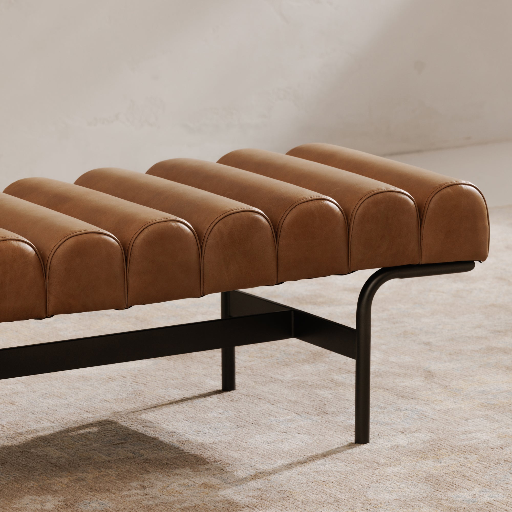 Harrison Bench Tan by Moe's Home Collection - view 3