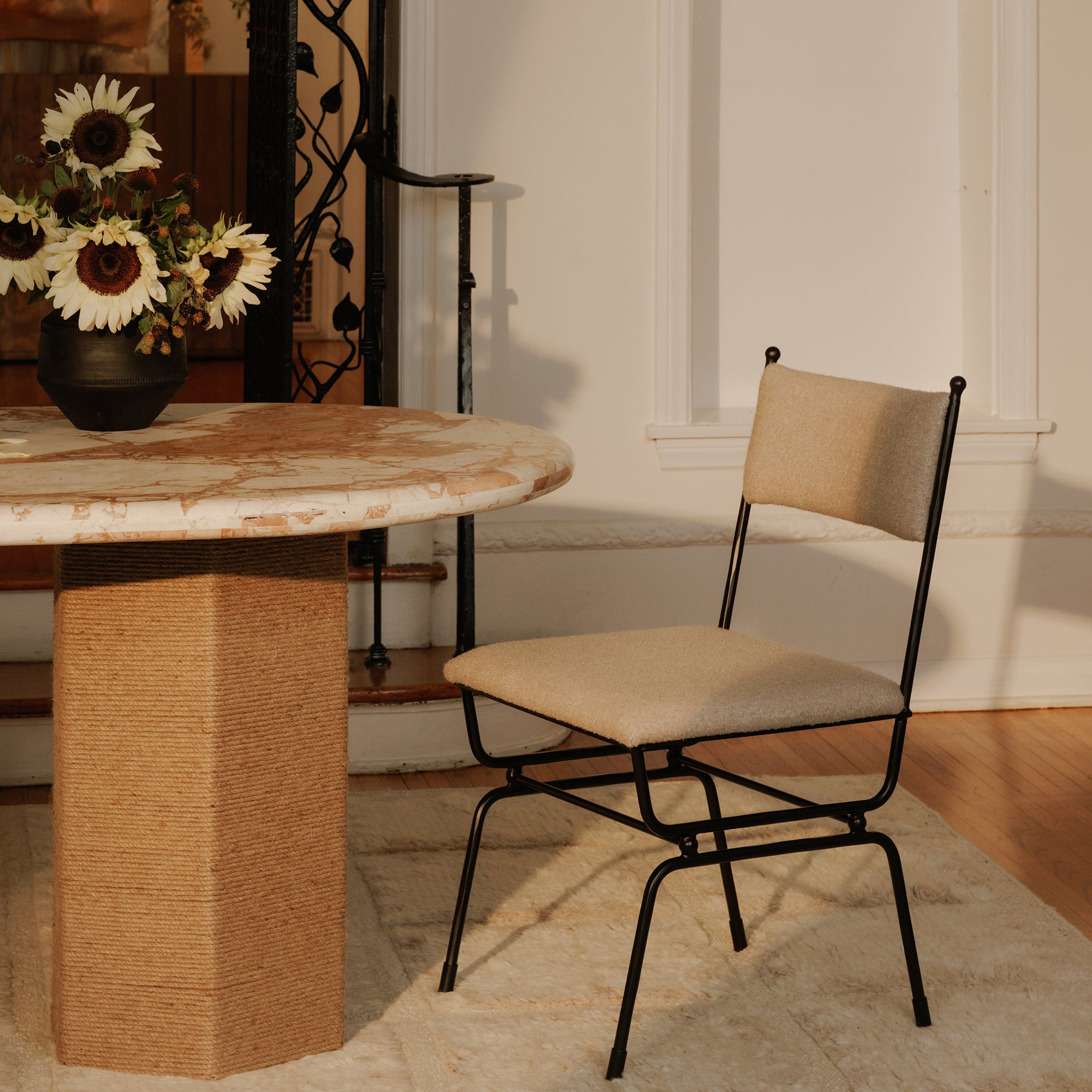 Posta Dining Chair Beige by Moe's Home Collection - view 2