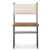 Posta Dining Chair Brown Leather by Moe's Home Collection