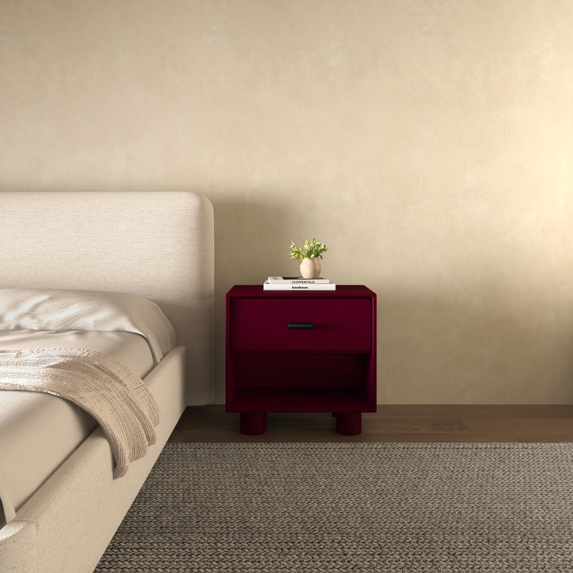 Jolene Nightstand Deep Red by Moe's Home Collection - view 2