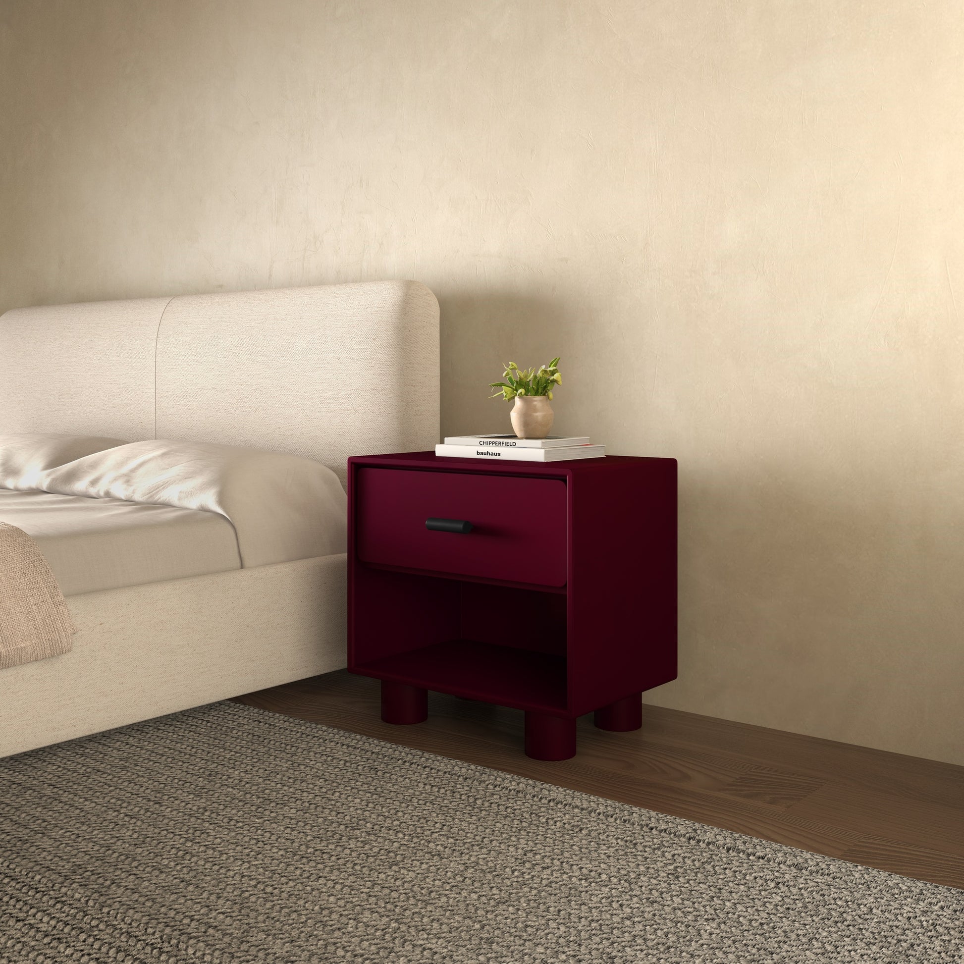 Jolene Nightstand Deep Red by Moe's Home Collection - view 3