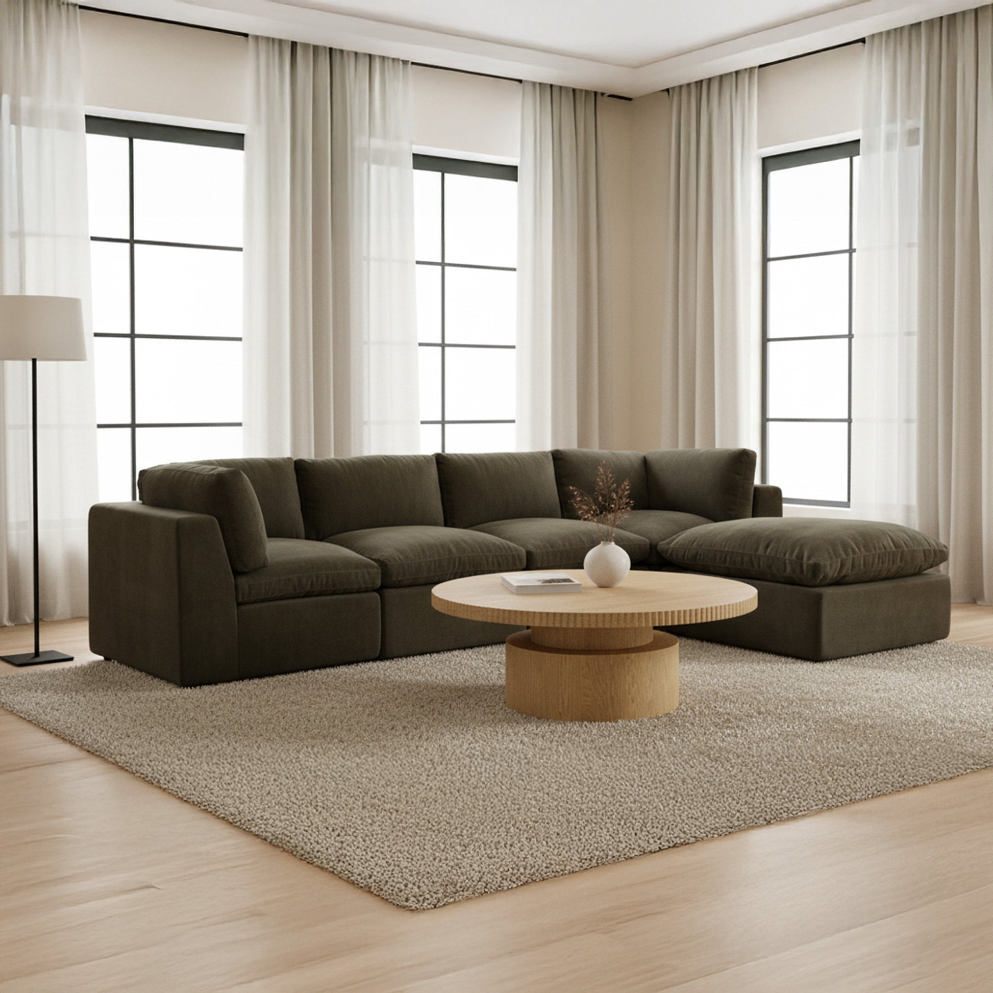 Leigh Coffee Table Brown by Moe's Home Collection - view 2