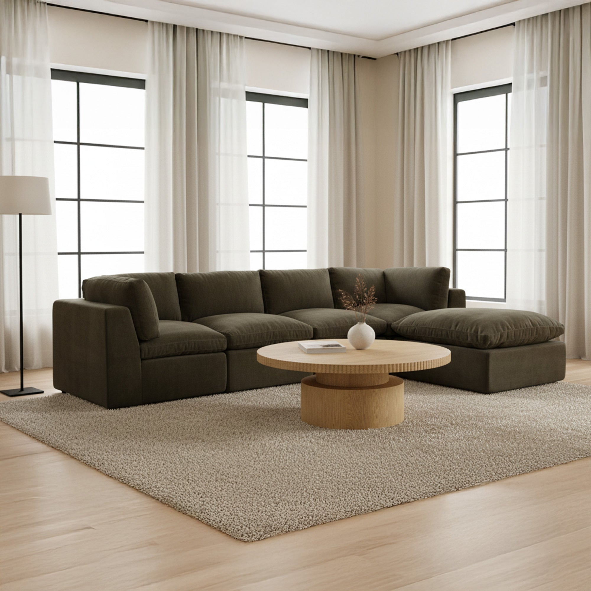 Leigh Coffee Table Brown by Moe's Home Collection - view 2