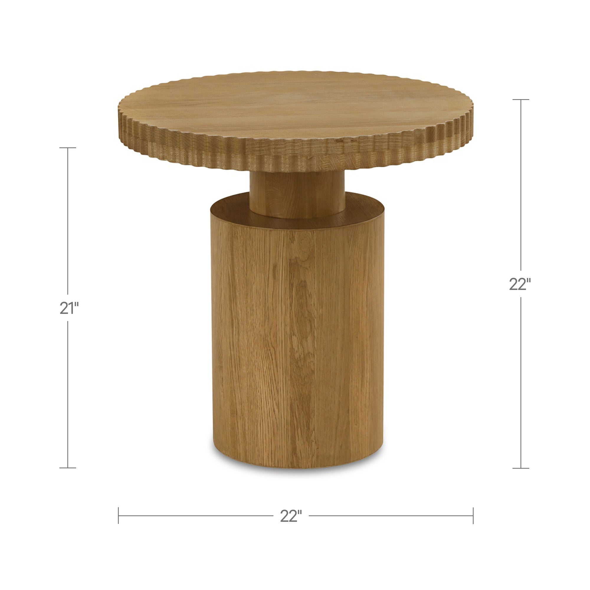 Leigh Side Table Brown by Moe's Home Collection - view 3